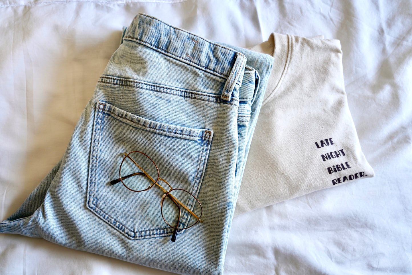 Late Night Bible Reader - Organic Heavyweight Tee