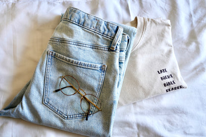 Late Night Bible Reader - Organic Heavyweight Tee
